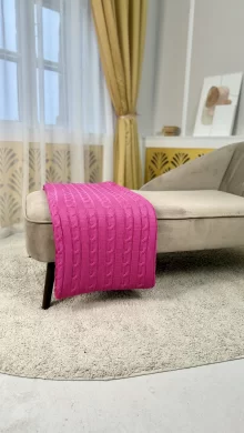 Плед (цвет: малиново-розовый)