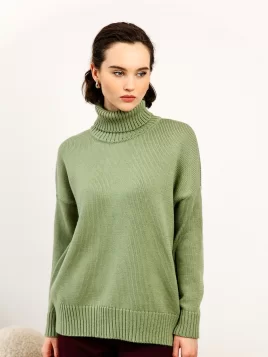 Свитер женский (цвет: светло-оливковый)