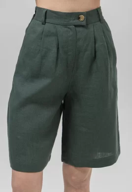 Шорты женские (цвет: темно-зеленый)