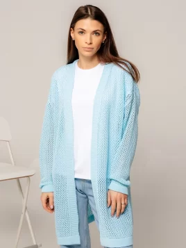 Кардиган женский (цвет: бледно-голубой)