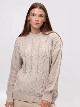 Джемпер женский (цвет: светло-бежевый)