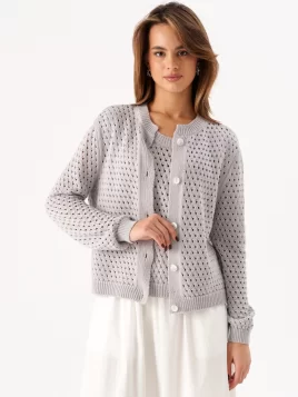Жакет женский (цвет: светло-серый)