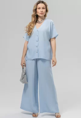 Блузка женская (цвет: голубой)