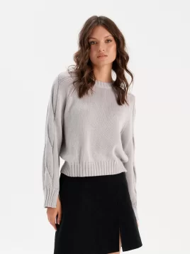 Джемпер женский (цвет: светло-серый)
