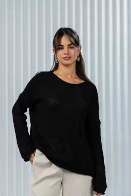 Джемпер женский (цвет: черный)