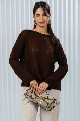 Джемпер женский (цвет: шоколадный)