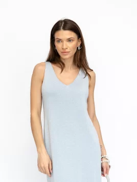 Платье женское (цвет: бледно-голубой, серебро)