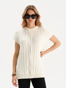 Жилет женский (цвет: молочный)