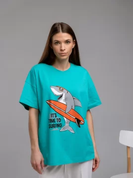 Джемпер женский (цвет: бирюзово-зеленый)