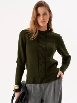 Джемпер женский (цвет: темно-оливковый)