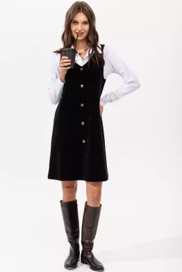 Сарафан женский (цвет: черный)