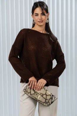 Джемпер женский (цвет: шоколадный)
