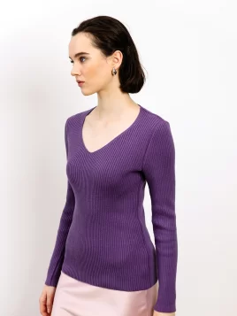 Джемпер женский (цвет: темно-пурпурный)