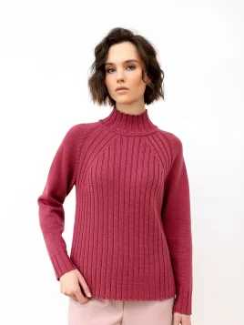 Джемпер женский (цвет: брусничный)