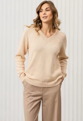 Джемпер женский (цвет: светло-бежевый)