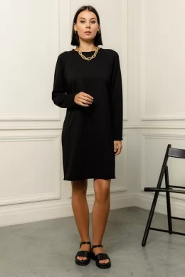 Платье женское (цвет: черный)