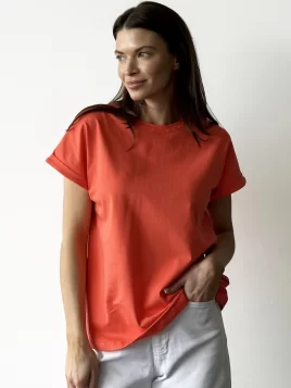 Джемпер женский (цвет: кораллово-красный)