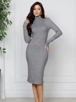 Платье женское (цвет: серый меланж)