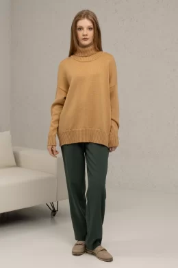 Брюки женские (цвет: темно-зеленый)