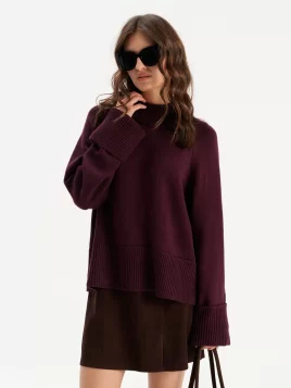 Джемпер женский (цвет: ежевичный)