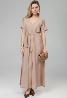 Платье женское (цвет: светло-бежевый)