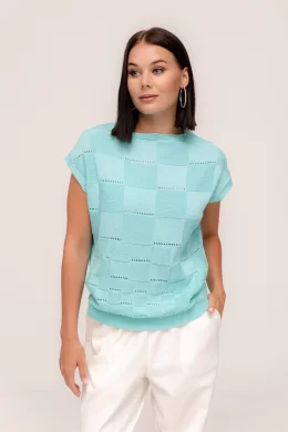 Жилет женский (цвет: бирюзовый)