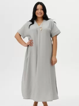 Платье женское (цвет: жемчужный серый)