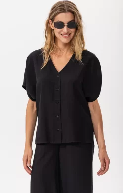 Блузка женская (цвет: черный)