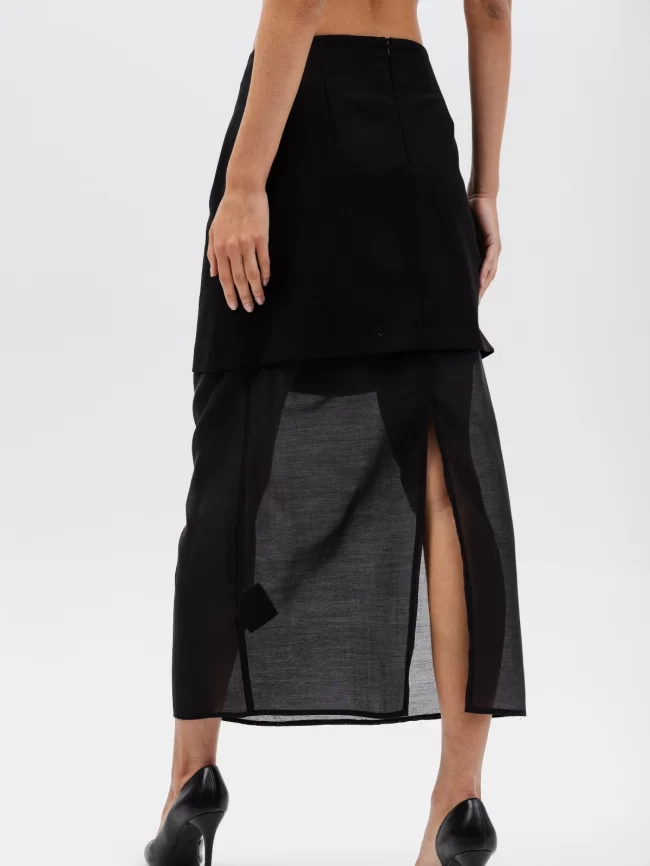 Юбка женская (цвет: черный) фото 2