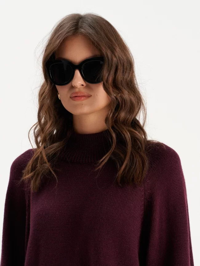 Джемпер женский (цвет: ежевичный) фото 4