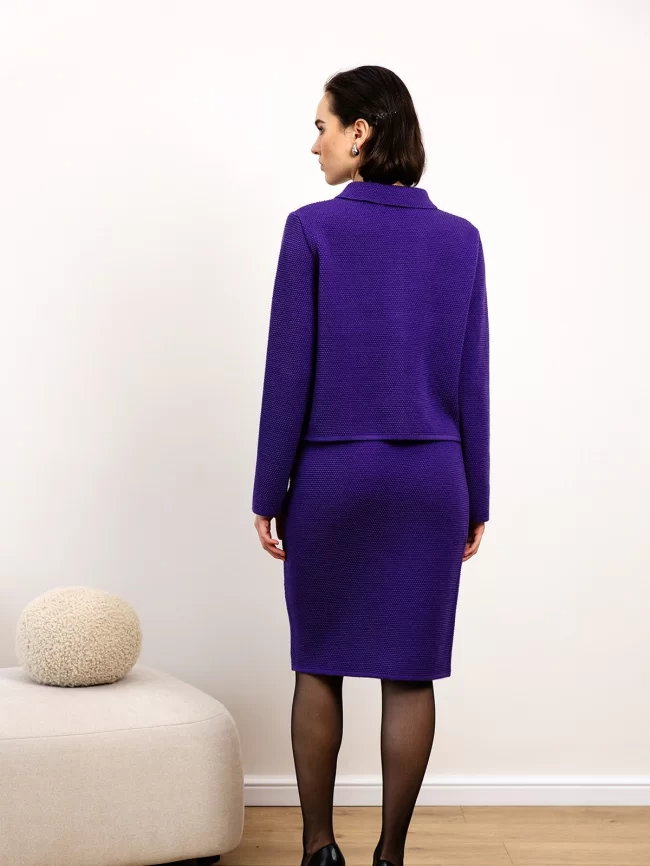 Костюм женский (жакет, юбка) (цвет: глубокий фиолетовый) фото 2