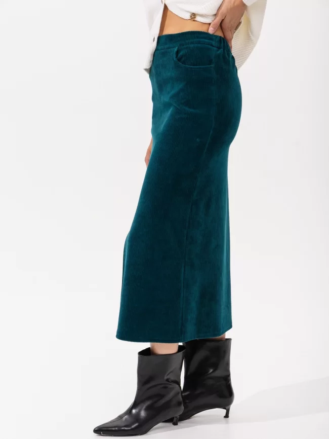 Юбка женская (цвет: глубокий сине-зеленый) фото 3