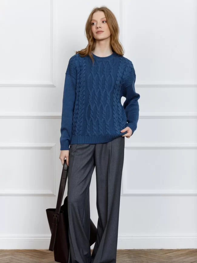 Джемпер женский (цвет: индиго) фото 4