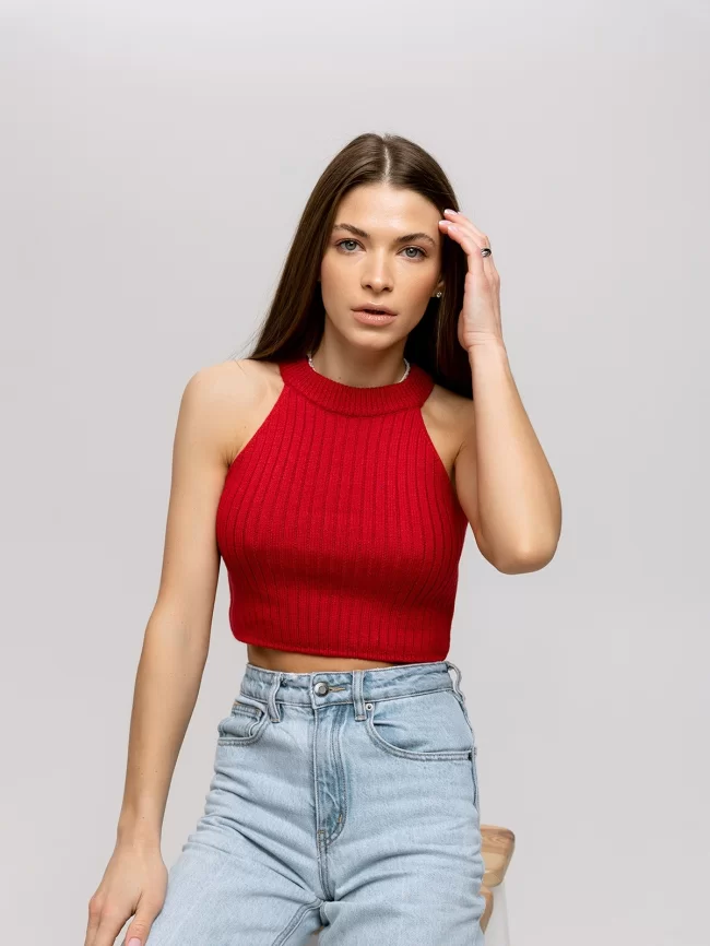 Жилет женский (цвет: малиново-красный) фото 1