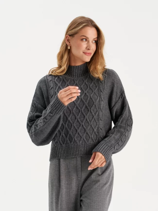 Джемпер женский (цвет: серый) фото 1