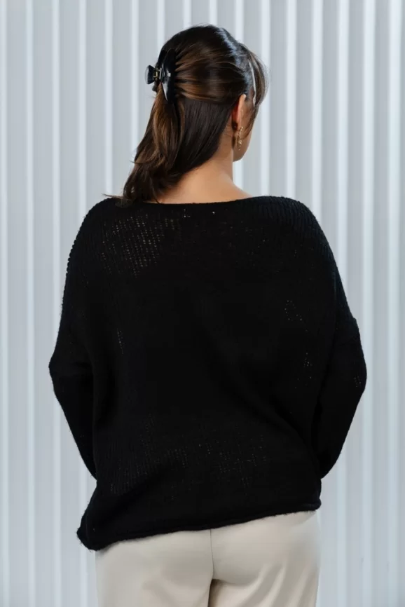Джемпер женский (цвет: черный) фото 2