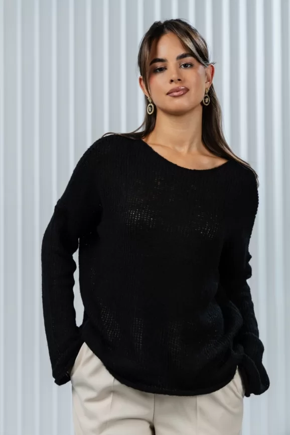 Джемпер женский (цвет: черный) фото 4
