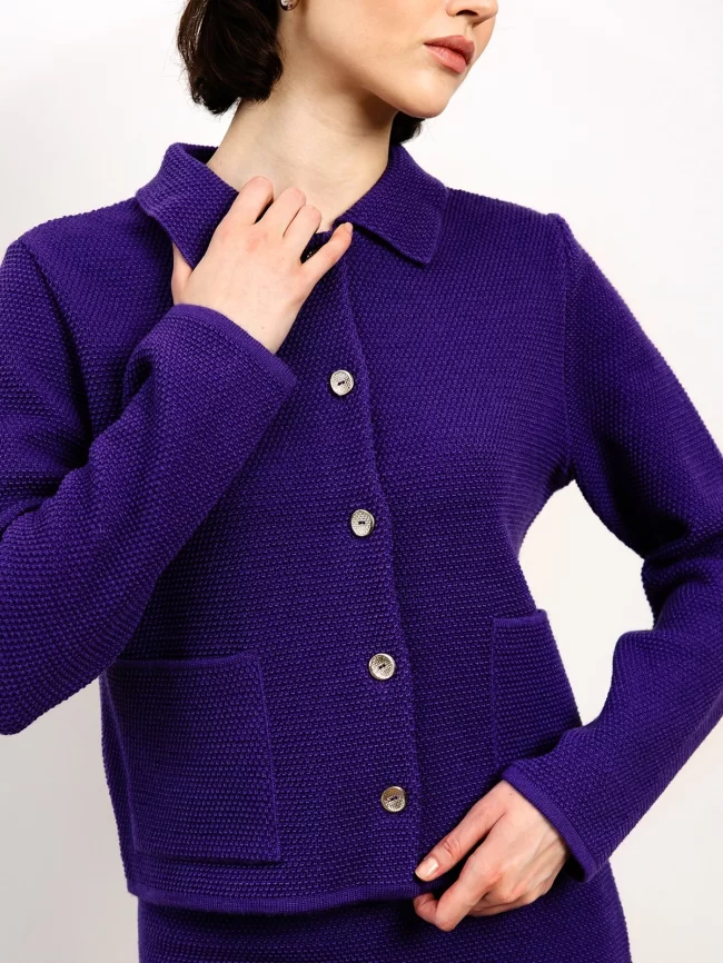 Костюм женский (жакет, юбка) (цвет: глубокий фиолетовый) фото 4