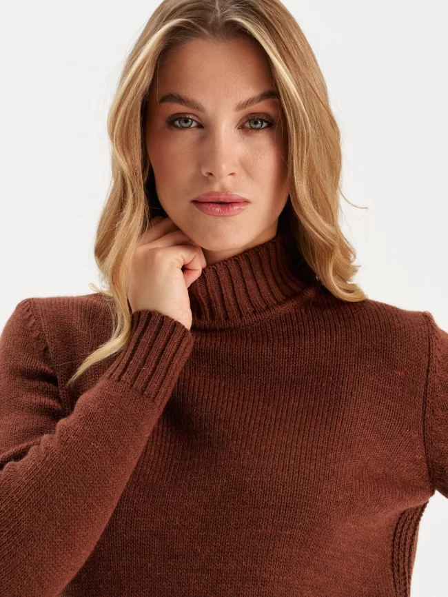 Джемпер женский (цвет: коричневый) фото 3