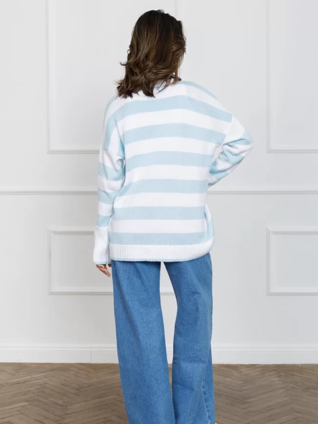 Жакет женский (цвет: белый, бледно-голубой) фото 2