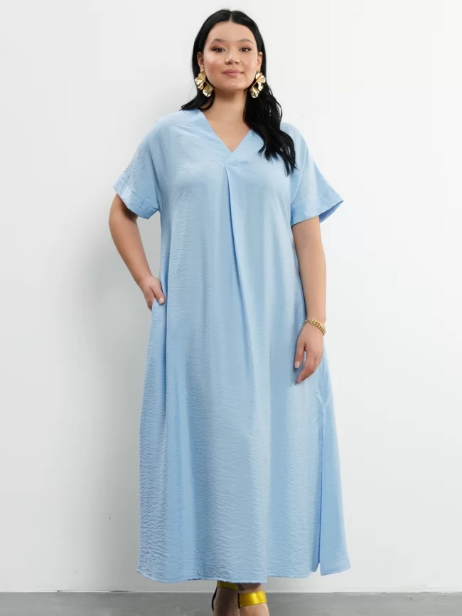 Платье женское (цвет: небесно-голубой) фото 5