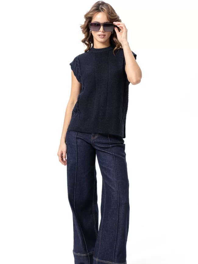 Жилет женский (цвет: темно-синий) фото 5