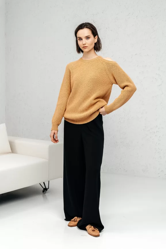 Джемпер женский (цвет: соломенный) фото 2