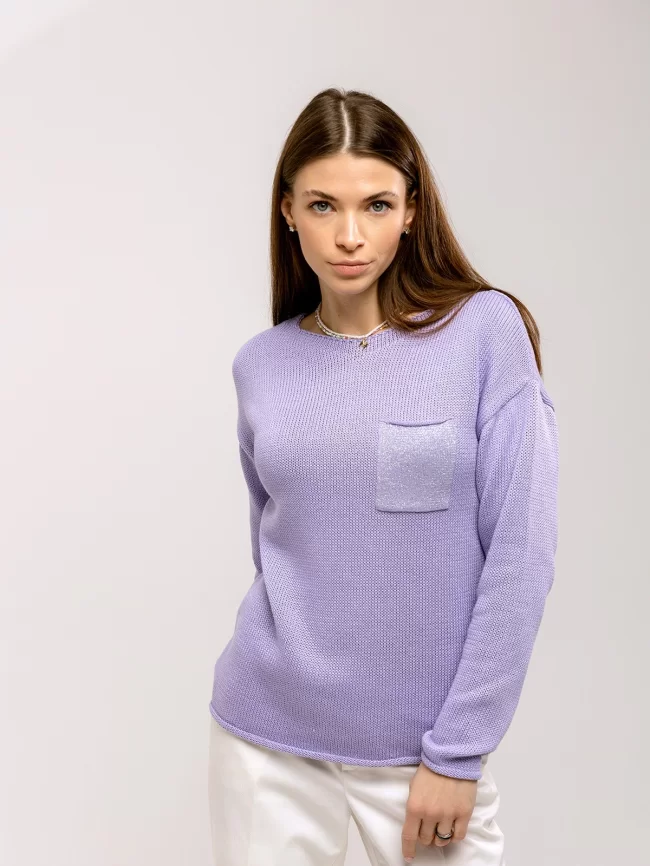 Джемпер женский (цвет: сиреневый) фото 1