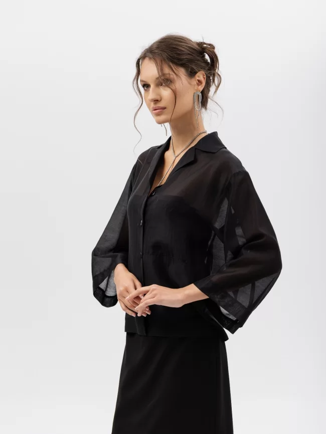 Блузка женская (цвет: черный) фото 4