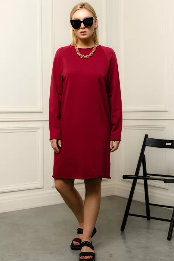 Платье женское (цвет: вишневый) фото 1