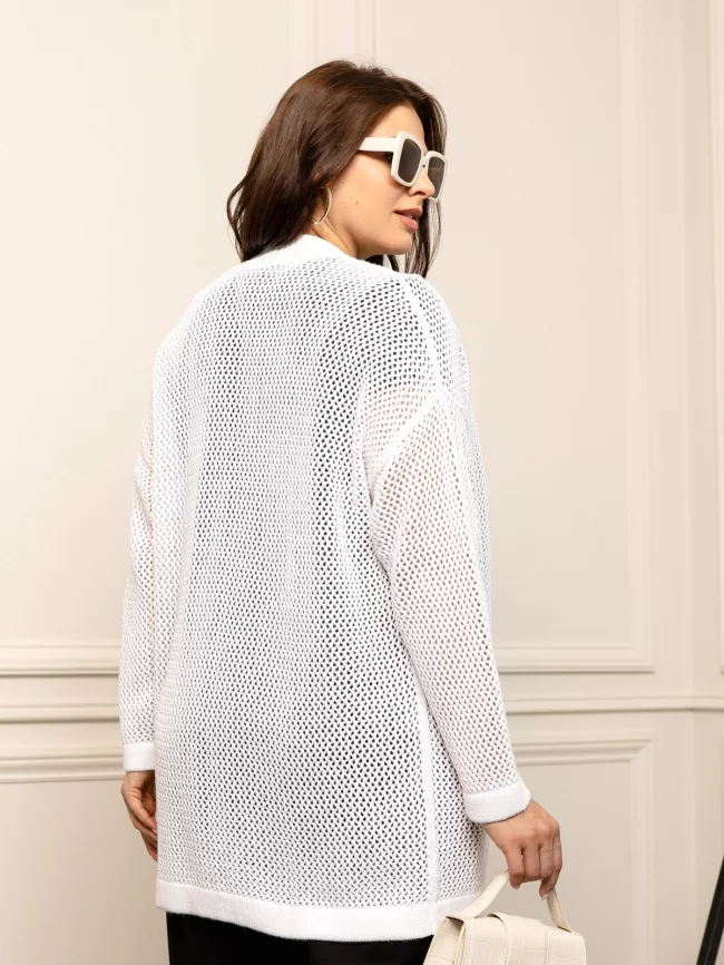 Кардиган женский (цвет: белый) фото 2