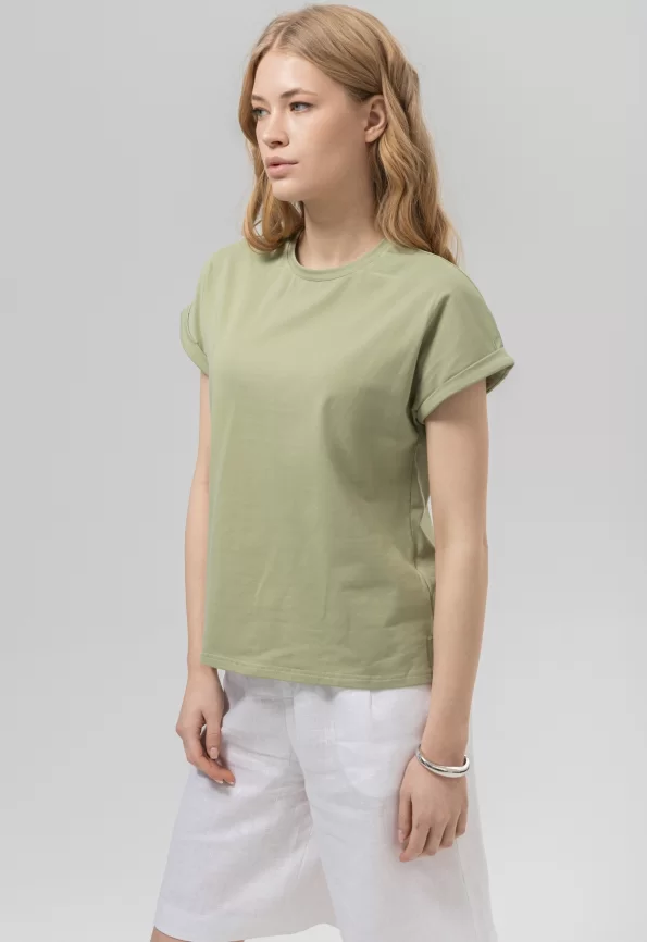 Джемпер женский (цвет: светло-оливковый) фото 2