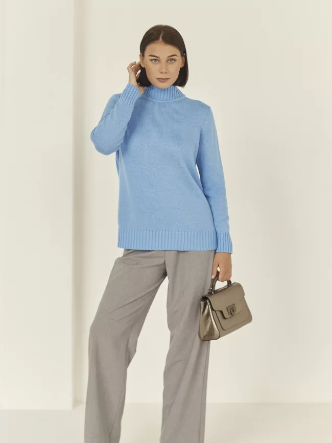 Джемпер женский (цвет: голубой) фото 9