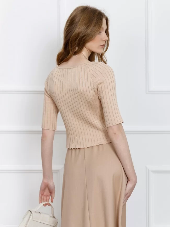 Джемпер женский (цвет: крем-брюле) фото 2